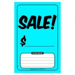 Blue Sale windscreen Sticker