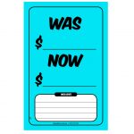 Blue Was/Now Windscreen Sticker