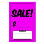 Pink Sale Windscreen Sticker