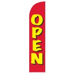 Open Red & Yellow Feather Flag