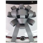 Silver Magnetic Car Bow