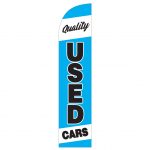 Quality Used Cars Cyan Feather Flag