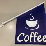 Coffee Wall Flag - Blue