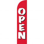 Open Red & Black Feather Flag