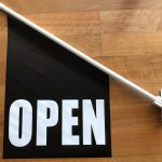 Open Wall Flag - Black