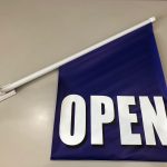 Open Wall Flag - Blue