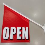Open Wall Flag - Red