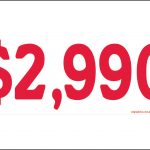 2,990 - Red & White