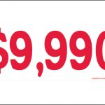 9,990 - Red & White