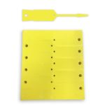 YELLOW Arrow Vinyl Key Tags -- 1000 per pack